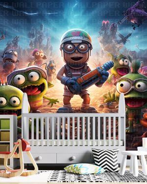 3D macera çocuk odası poster duvar kağıdı