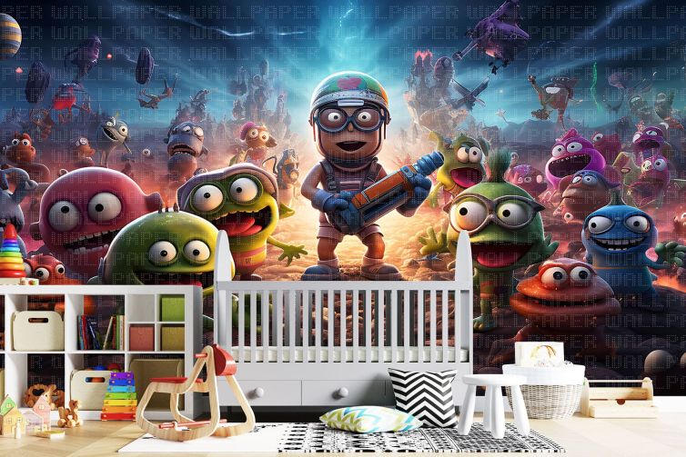 3D macera çocuk odası poster duvar kağıdı