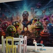 3D macera çocuk odası poster duvar kağıdı