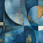 Abstract geometrik şekiller poster duvar kağıdı