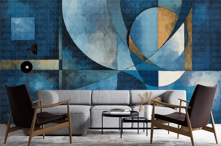 Abstract geometrik şekiller poster duvar kağıdı