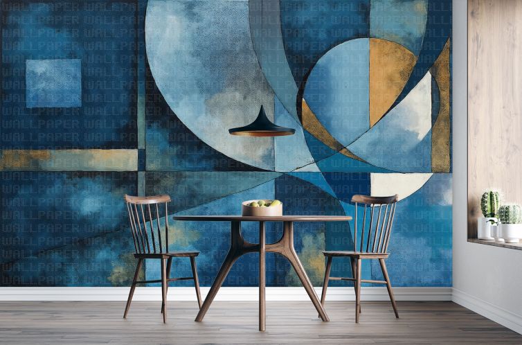 Abstract geometrik şekiller poster duvar kağıdı