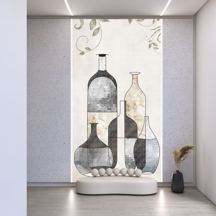 Abstract vazo çizimi poster duvar kağıdı