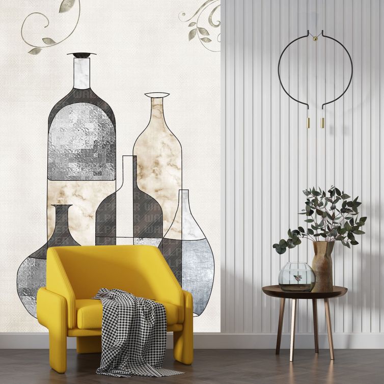 Abstract vazo çizimi poster duvar kağıdı