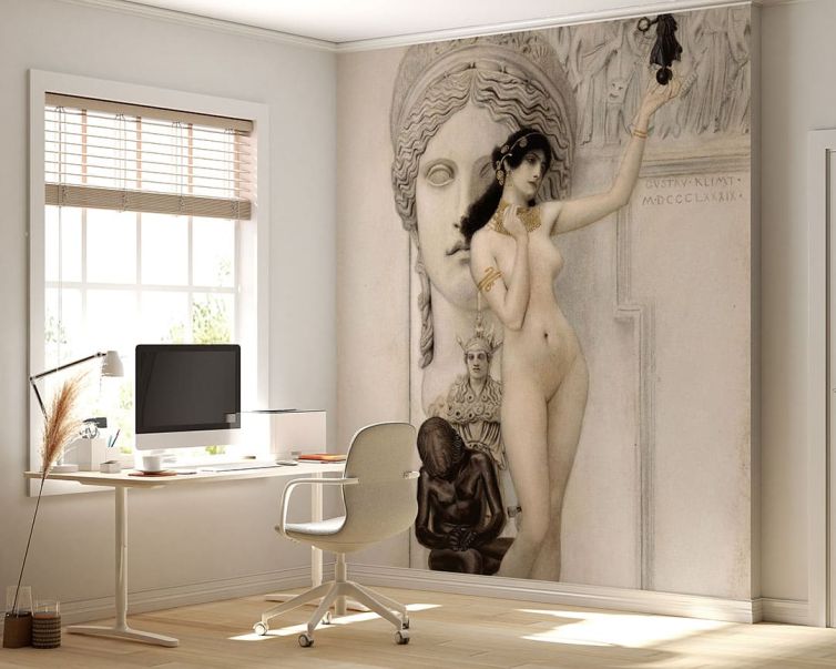 Allegory of Sculpture Gustav Klimt poster duvar kağıdı