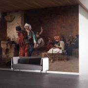 Cafe House Cairo Jean Leon Gerome poster duvar kağıdı