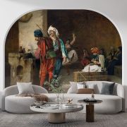 Cafe House Cairo Jean Leon Gerome poster duvar kağıdı