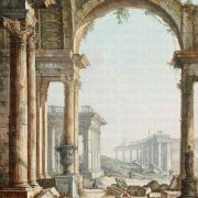 Capriccio with Ruins poster duvar kağıdı