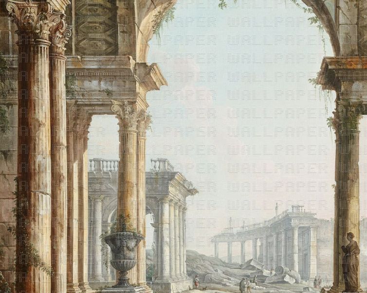 Capriccio with Ruins poster duvar kağıdı