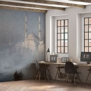 Sisler içinde İstanbul poster duvar kağıdı