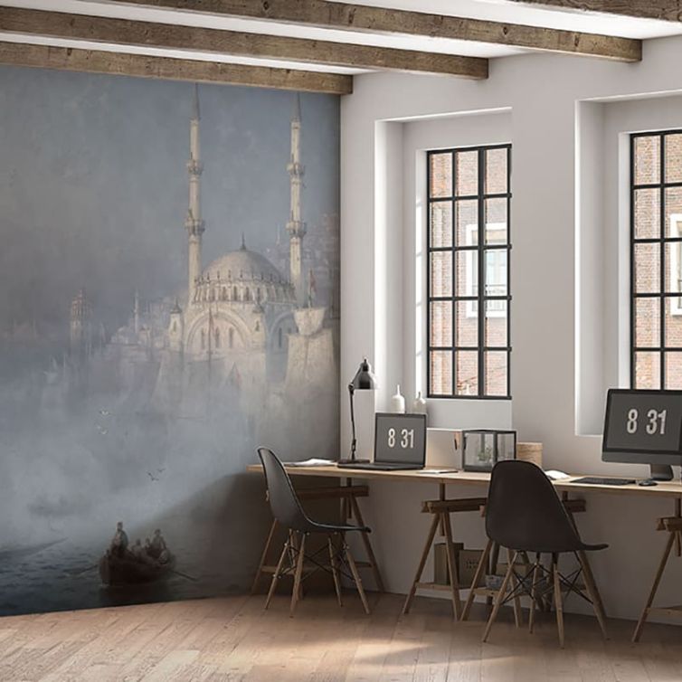 Sisler içinde İstanbul poster duvar kağıdı