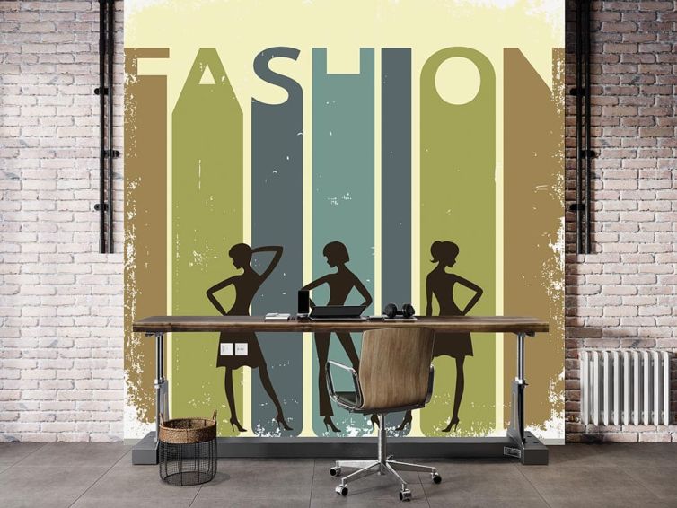 Fashion illüstrasyon poster duvar kağıdı
