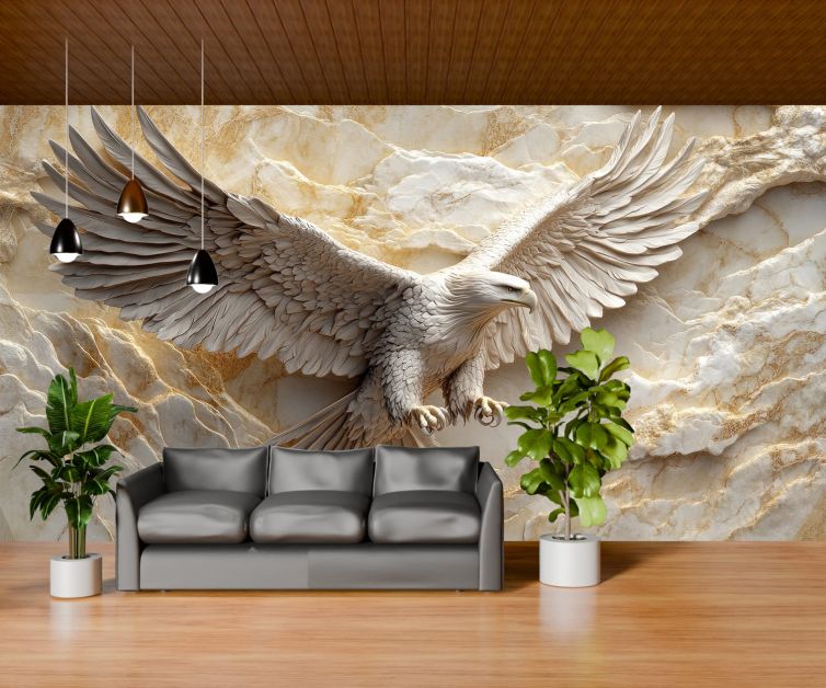 Kartal kondu rölyefi poster duvar kağıdı