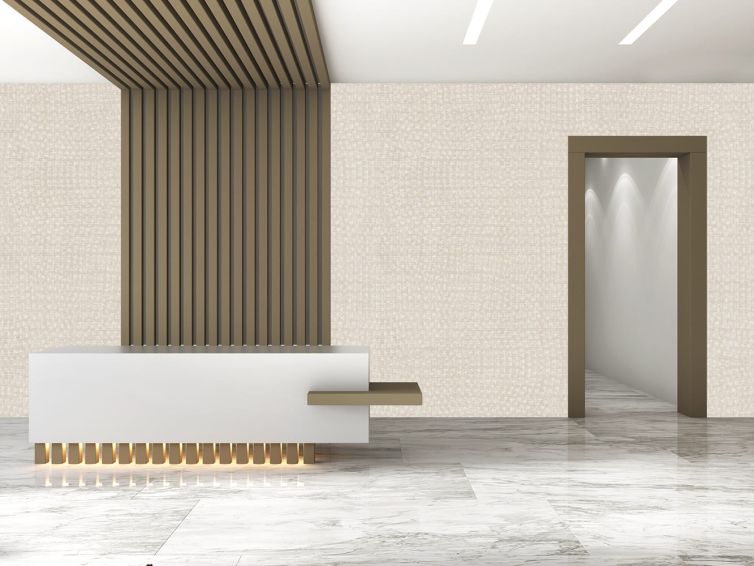Krem zeminde soft dairesel desen poster duvar kağıdı