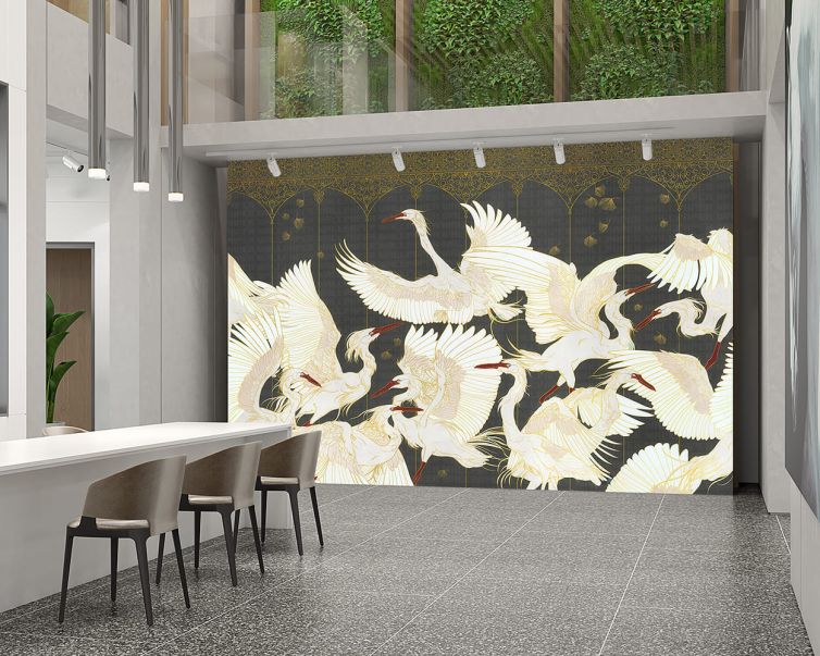 Kuşların dansı poster duvar kağıdı