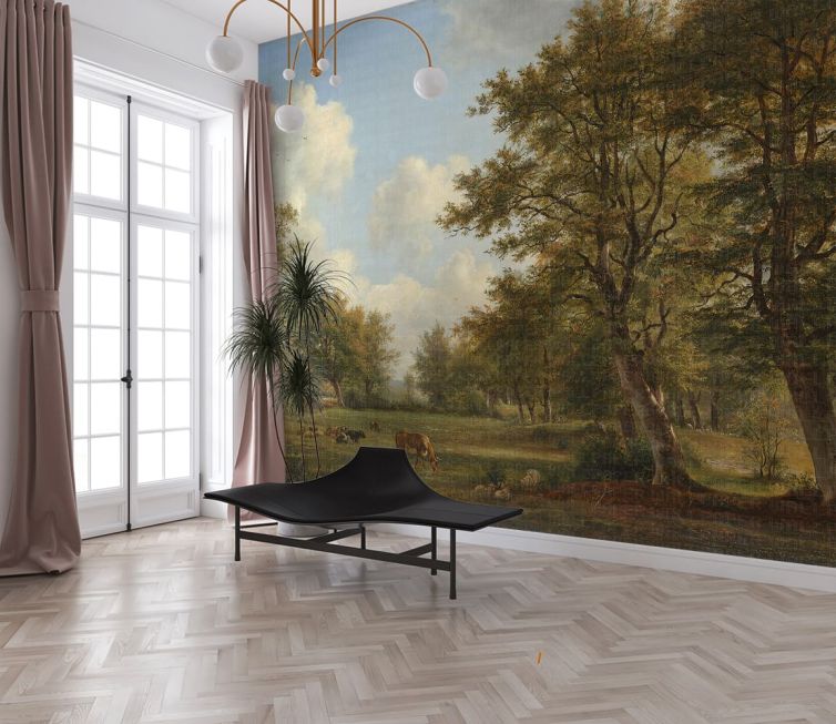 Landschap in de omgeving Van Hilversum poster duvar kağıdı