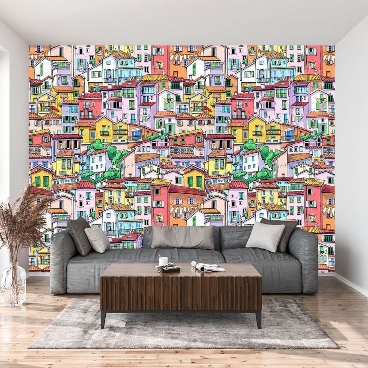 Mahalle desen poster duvar kağıdı