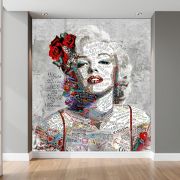 Marilyn Monroe illüstrasyon poster duvar kağıdı