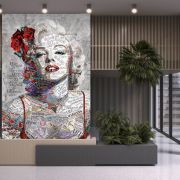 Marilyn Monroe illüstrasyon poster duvar kağıdı