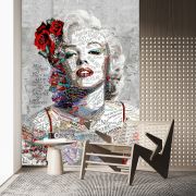 Marilyn Monroe illüstrasyon poster duvar kağıdı