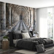 Mermer sütunlu koridor poster duvar kağıdı
