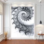 Monokrom spiral poster duvar kağıdı