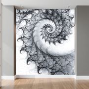Monokrom spiral poster duvar kağıdı