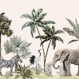 Ormanda-palmiyeler-altında-zürafa-zebra-fil-04