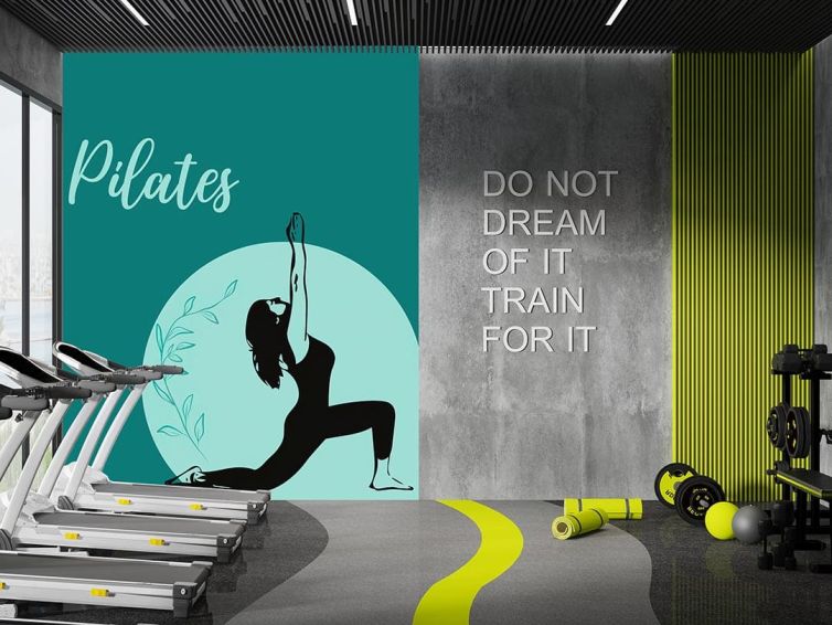 Pilates poster duvar kağıdı