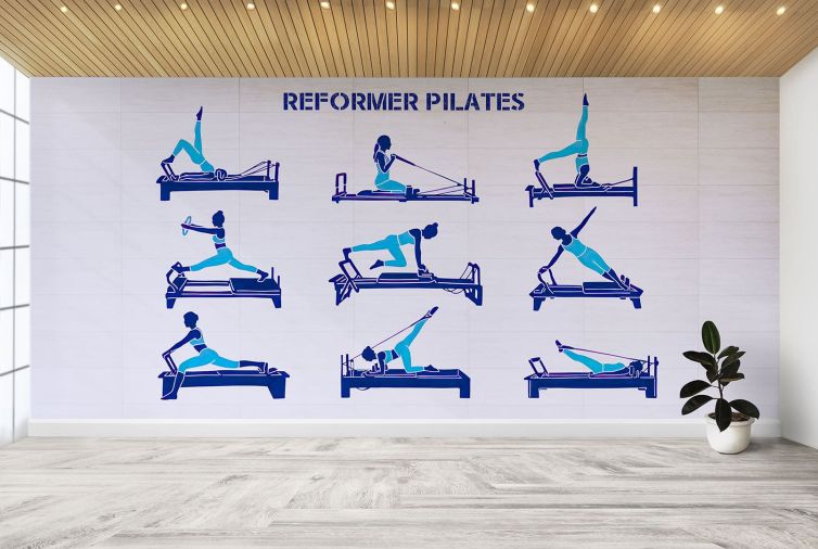 Reformer pilates poster duvar kağıdı