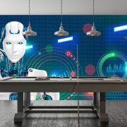 Robotik yapay zeka poster duvar kağıdı