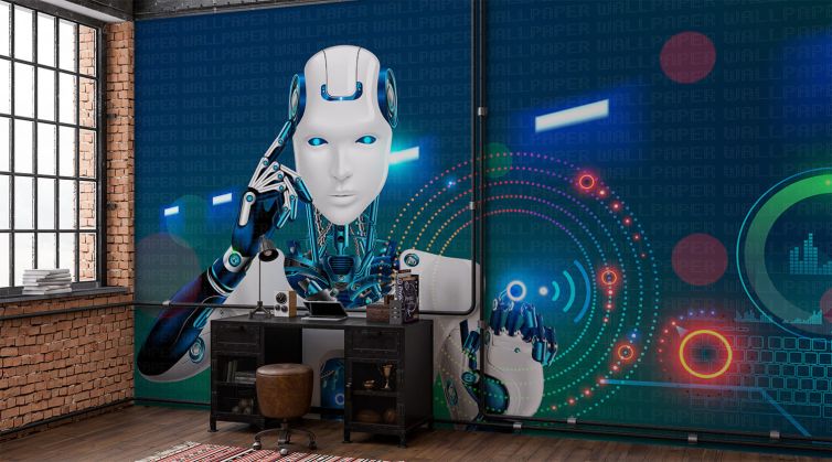 Robotik yapay zeka poster duvar kağıdı