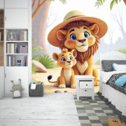 Safaride arslan çocuk odası poster duvar kağıdı