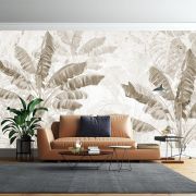 Soft renkte muz ağaçları poster duvar kağıdı