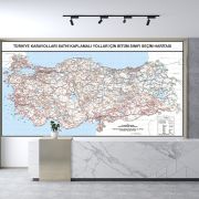 Türkiye karayolları haritası poster duvar kağıdı
