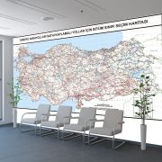 Türkiye karayolları haritası poster duvar kağıdı