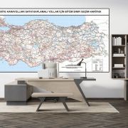 Türkiye karayolları haritası poster duvar kağıdı