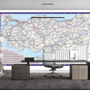 Türkiye turistik karayolları haritası poster duvar kağıdı