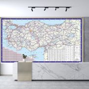 Türkiye turistik karayolları haritası poster duvar kağıdı