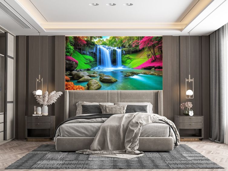 Vibrant renkli şelale poster duvar kağıdı