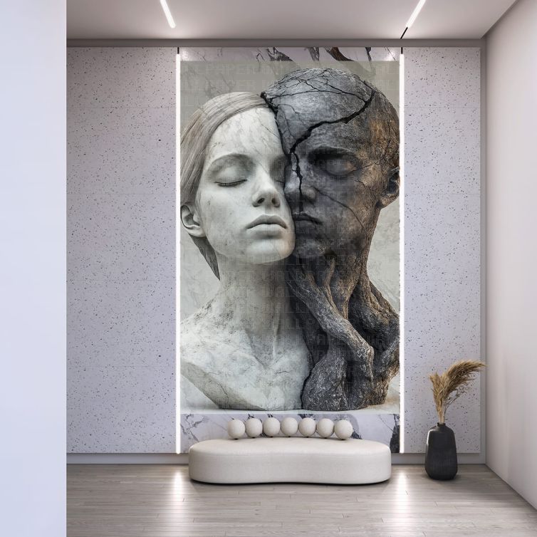 Yakınlaşma heykel poster duvar kağıdı