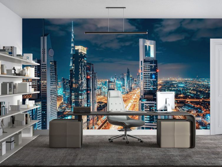 Dubai nin görkemli güzelliği poster duvar kağıdı