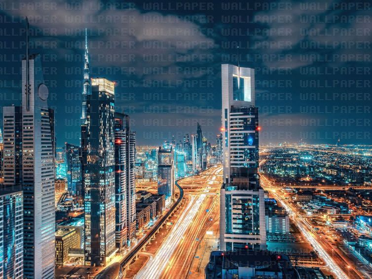 Dubai nin görkemli güzelliği poster duvar kağıdı