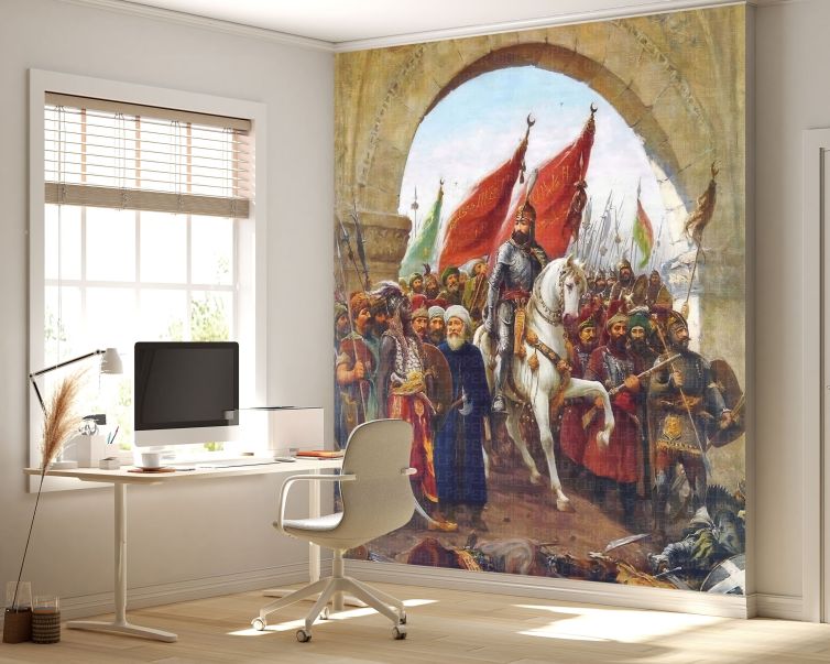 Fatih Sultan Mehmet İstanbul kapılarında poster duvar kağıdı