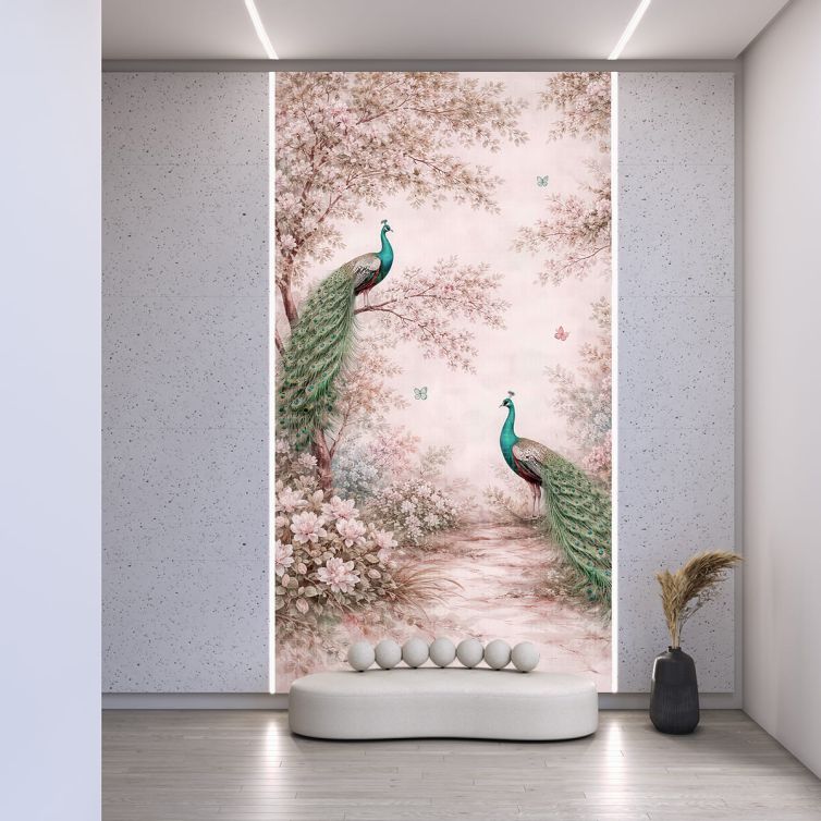 Patikada iki tavus kuşu poster duvar kağıdı