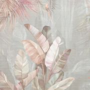 Pastel tonlarda kauçuk yaprakları poster duvar kağıdı